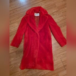 Talula Red Faux Fur Coat